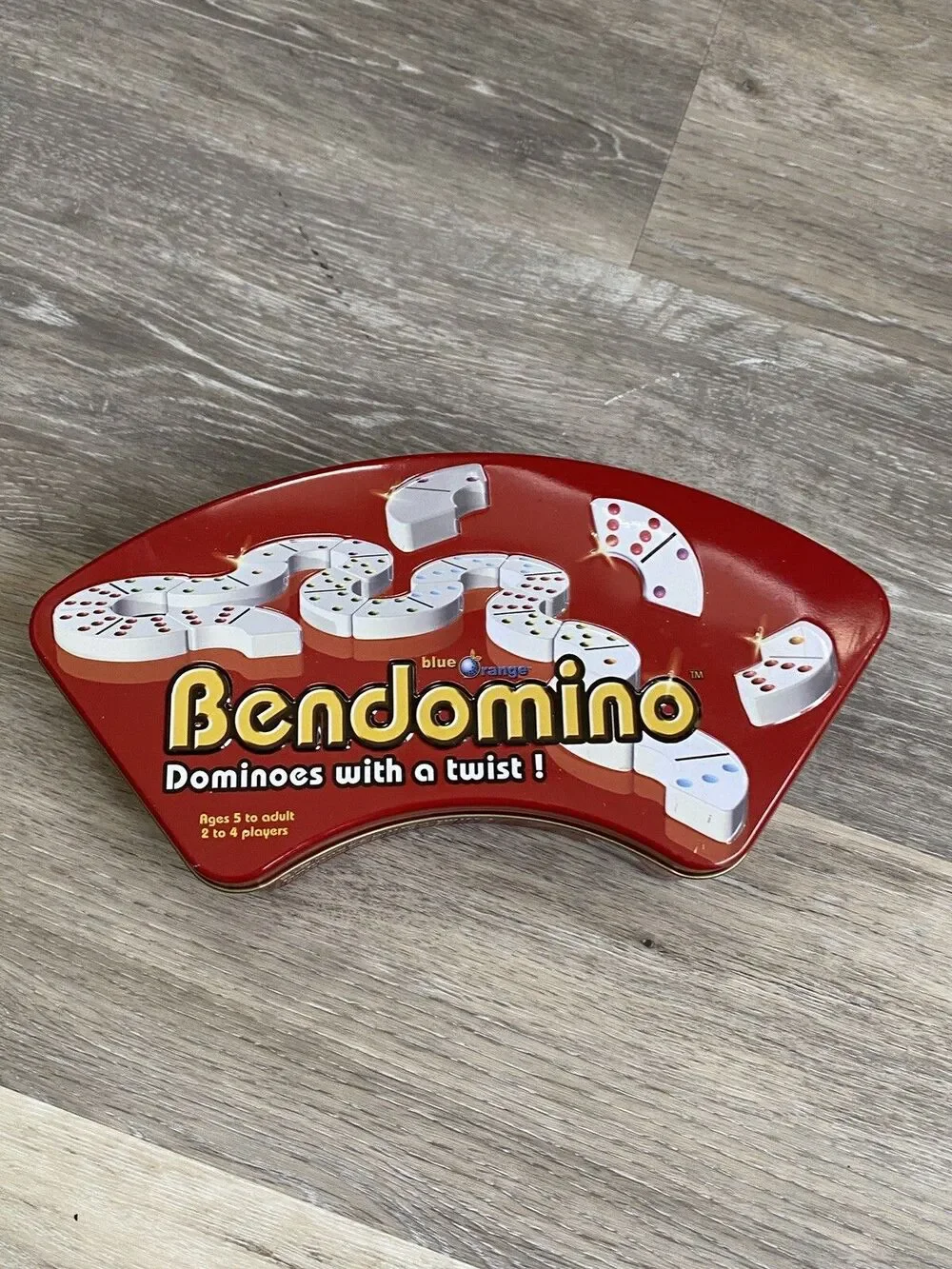 Bendomino Dominoes With a Twist Blue Orange Games 2006, Heavy Curved DominosREAD